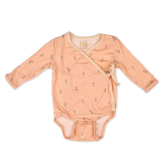 Picking Flowers Pink Wrap Bodysuit