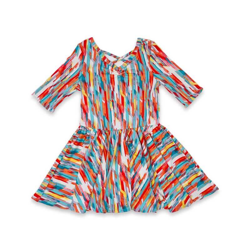 Abstract Strokes Ballerina Dress