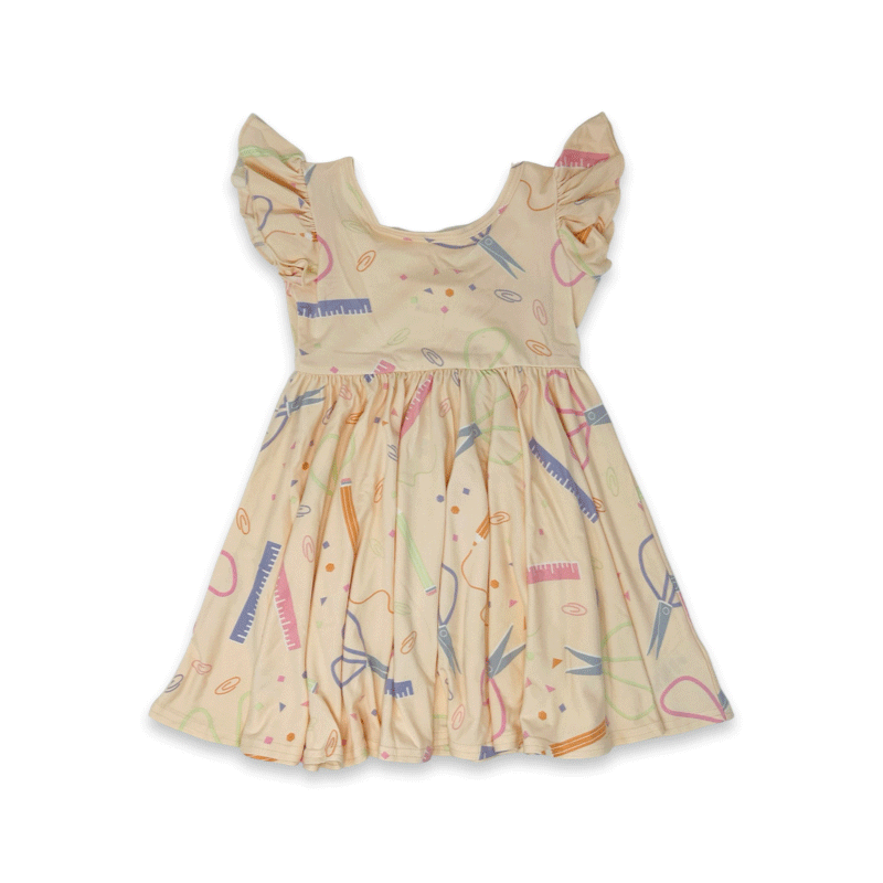 Cute Stationery Empire Dress