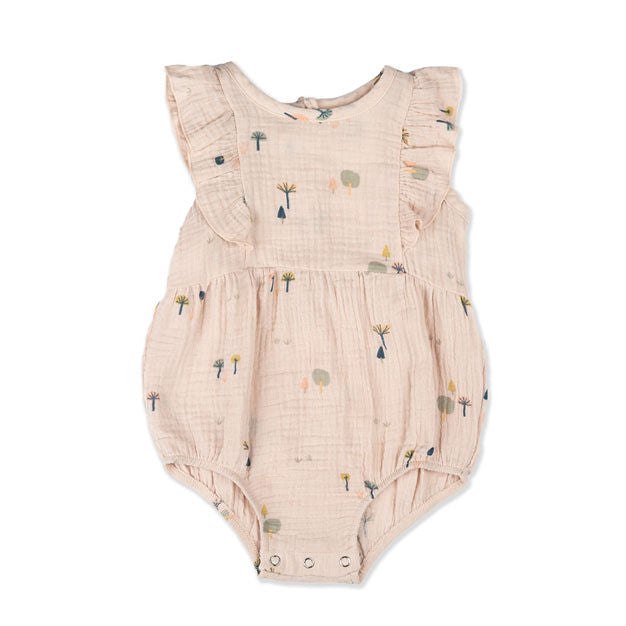 Tiny Trees Ruffle Romper