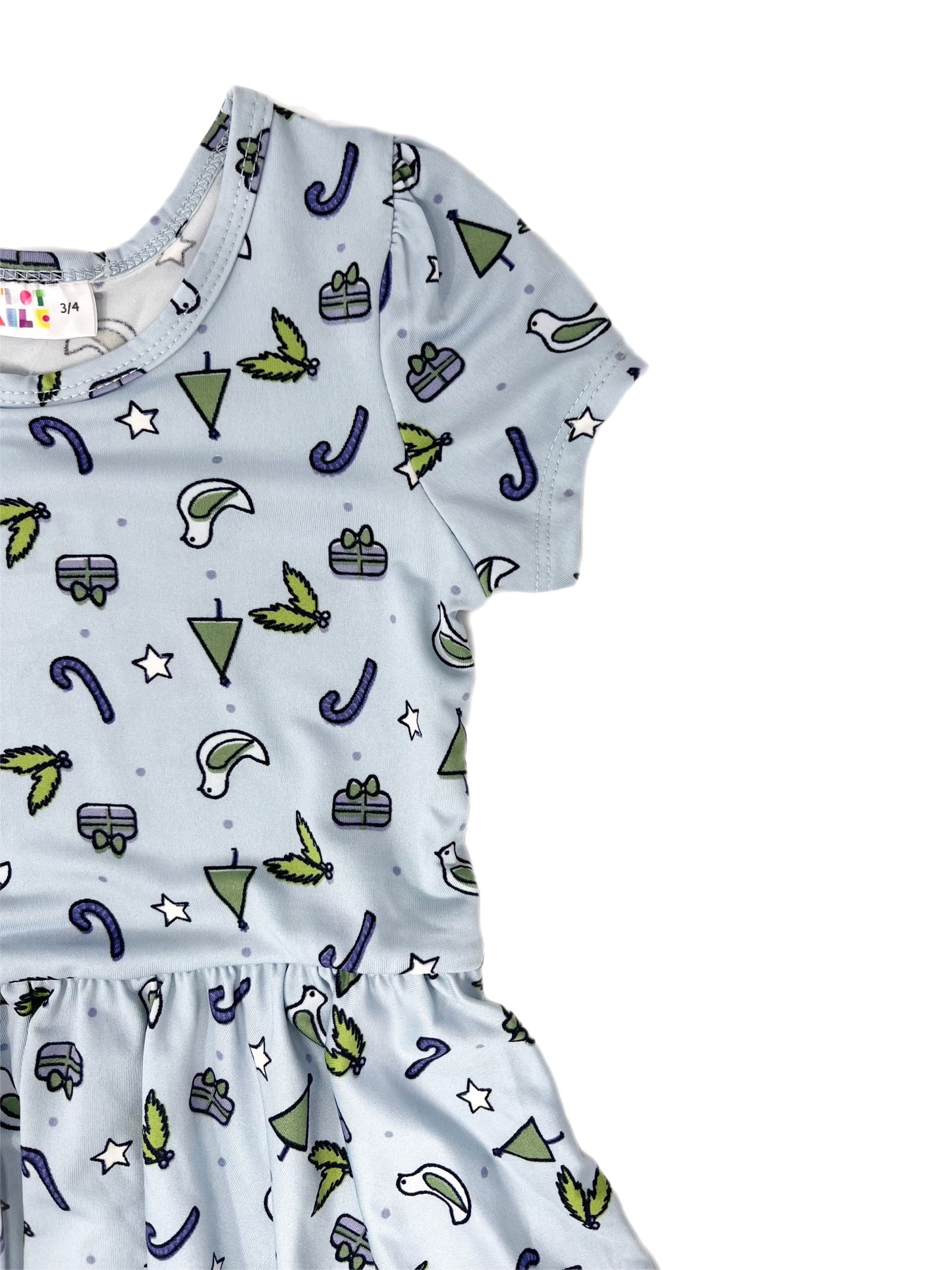 Partridge in a Pear Tree Cap Dress