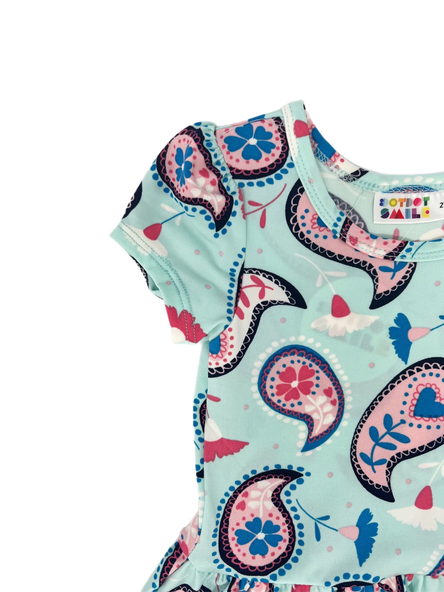 Pink Paisleys Cap Dress