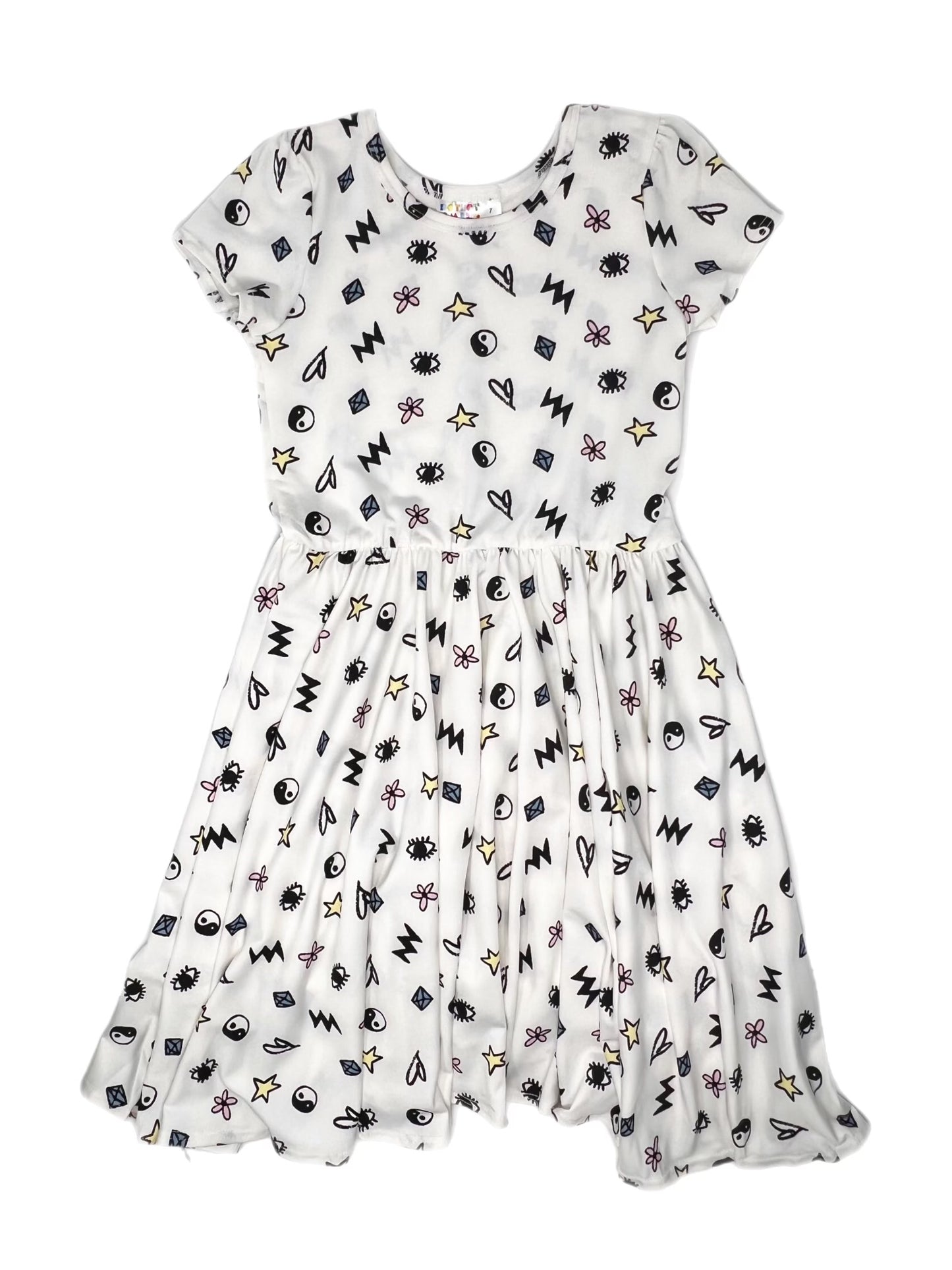 Yin Yang ☯ Stars ⭐️ Floral 🌸 Cap Dress