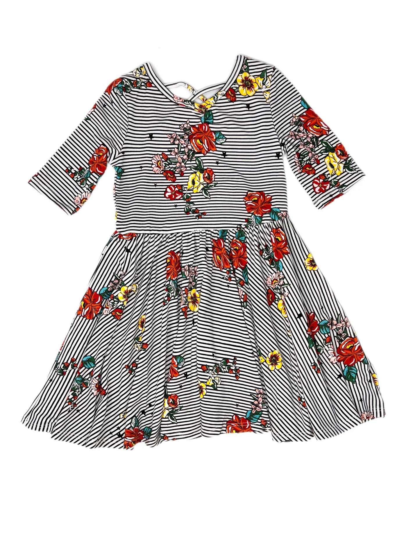Black & White Floral 🌹 Ballerina Dress