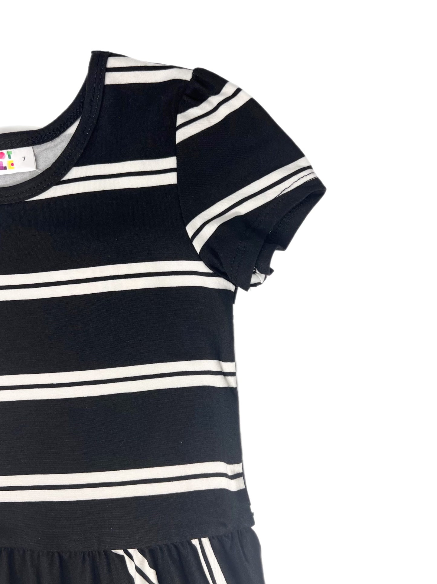 Black & White Stripes Cap Dress