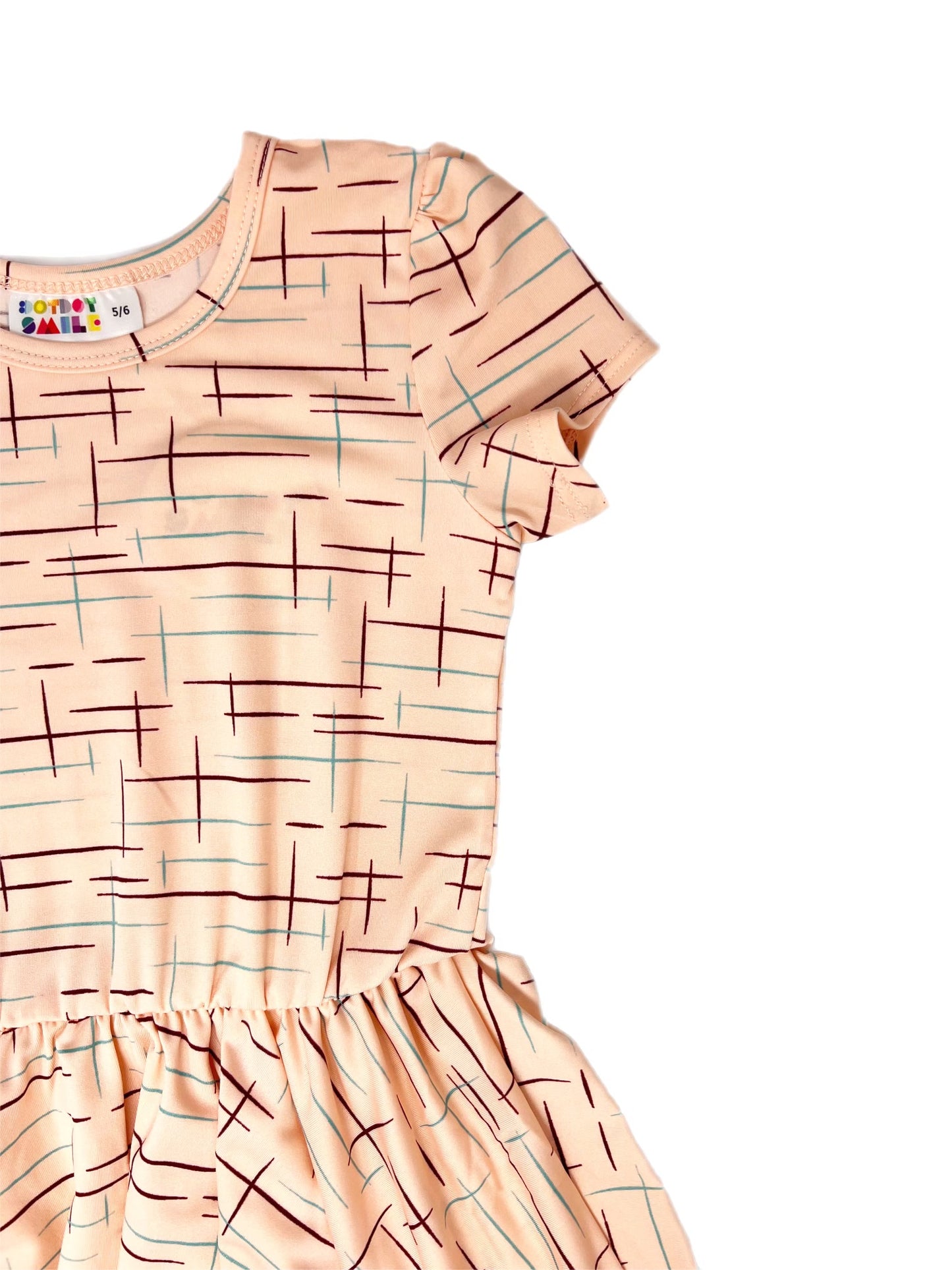 Playful in Peach CAP DRESS