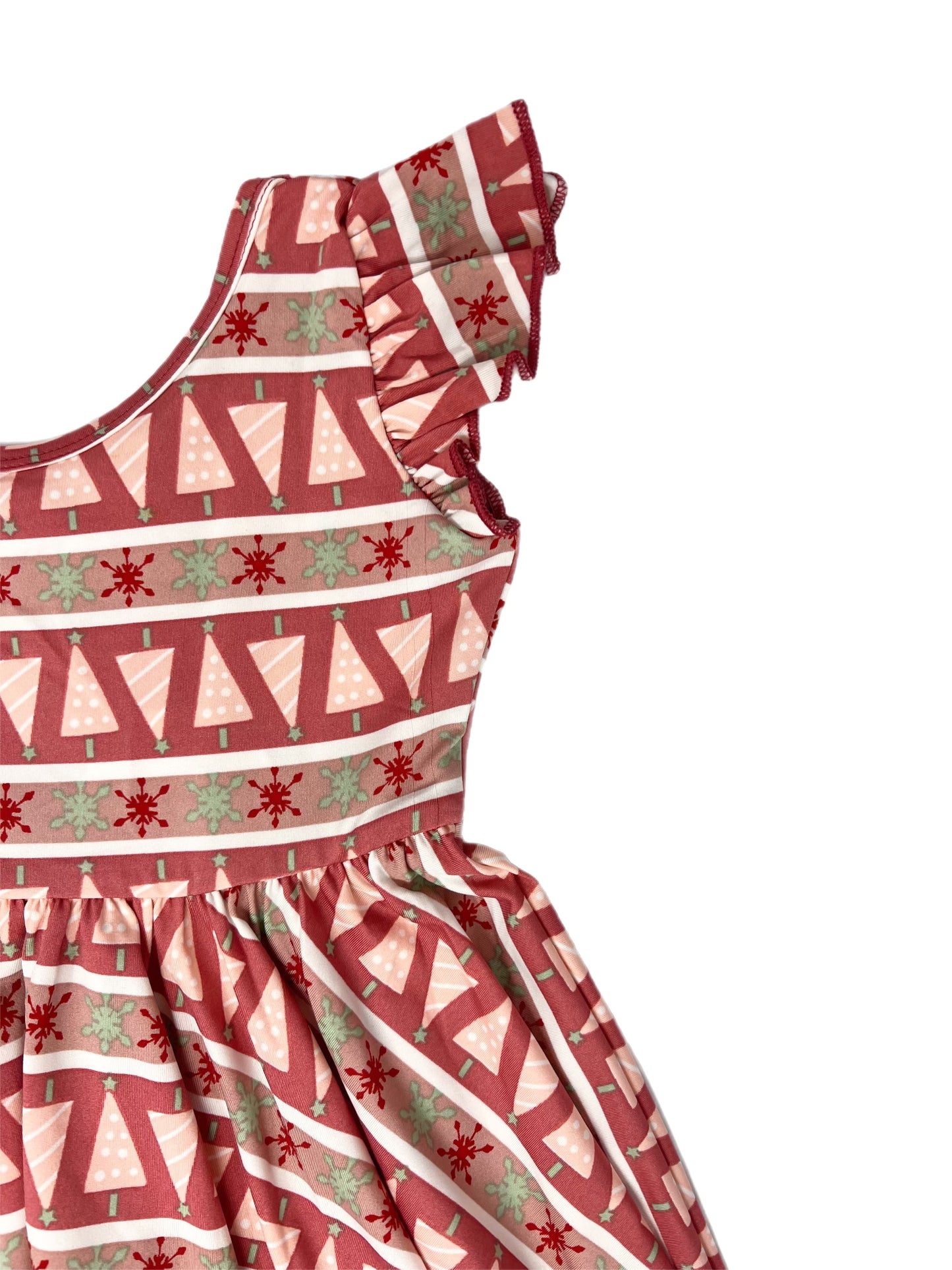 A Red Jolly Good Time Empire Dress