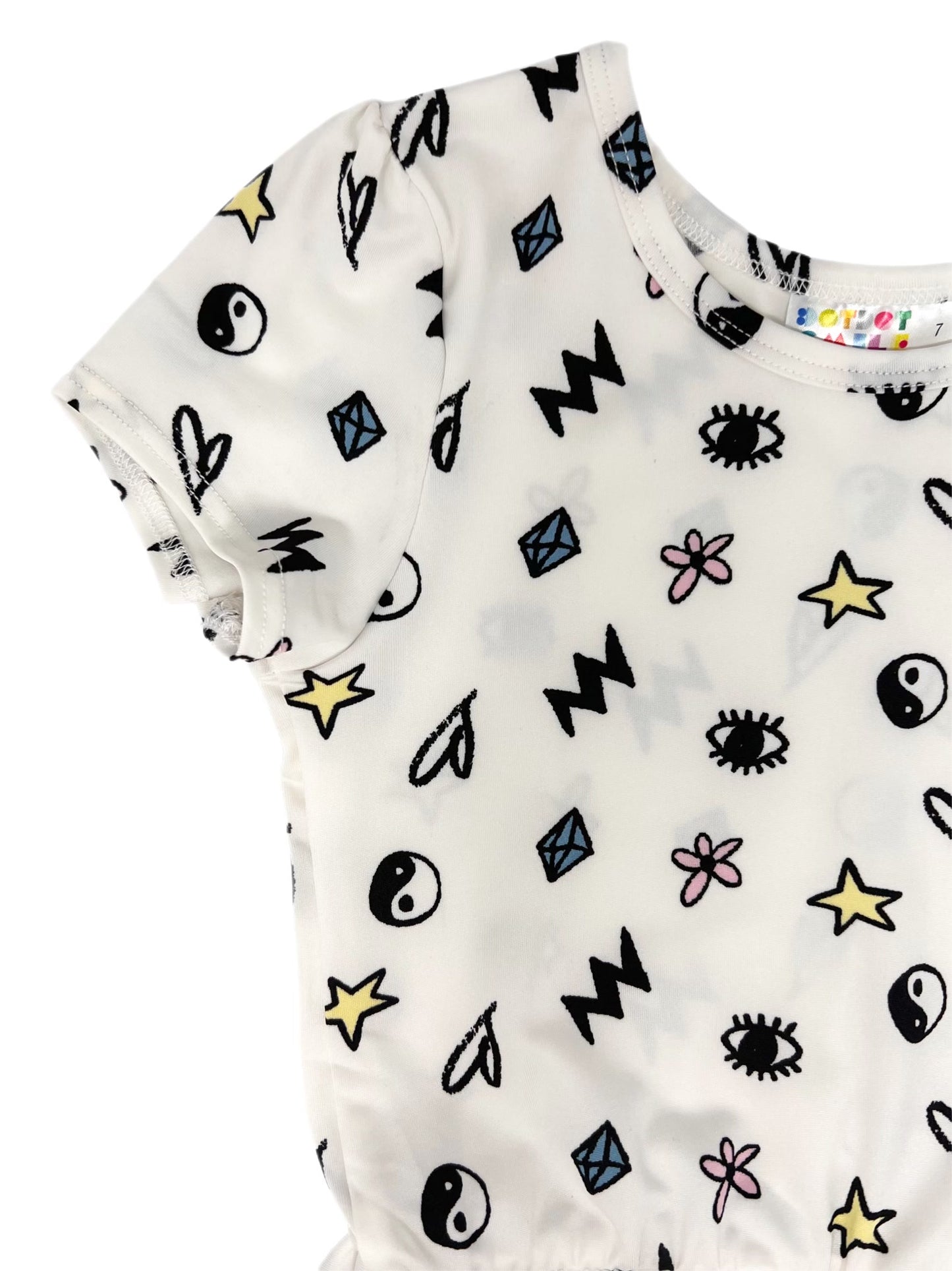 Yin Yang ☯ Stars ⭐️ Floral 🌸 Cap Dress
