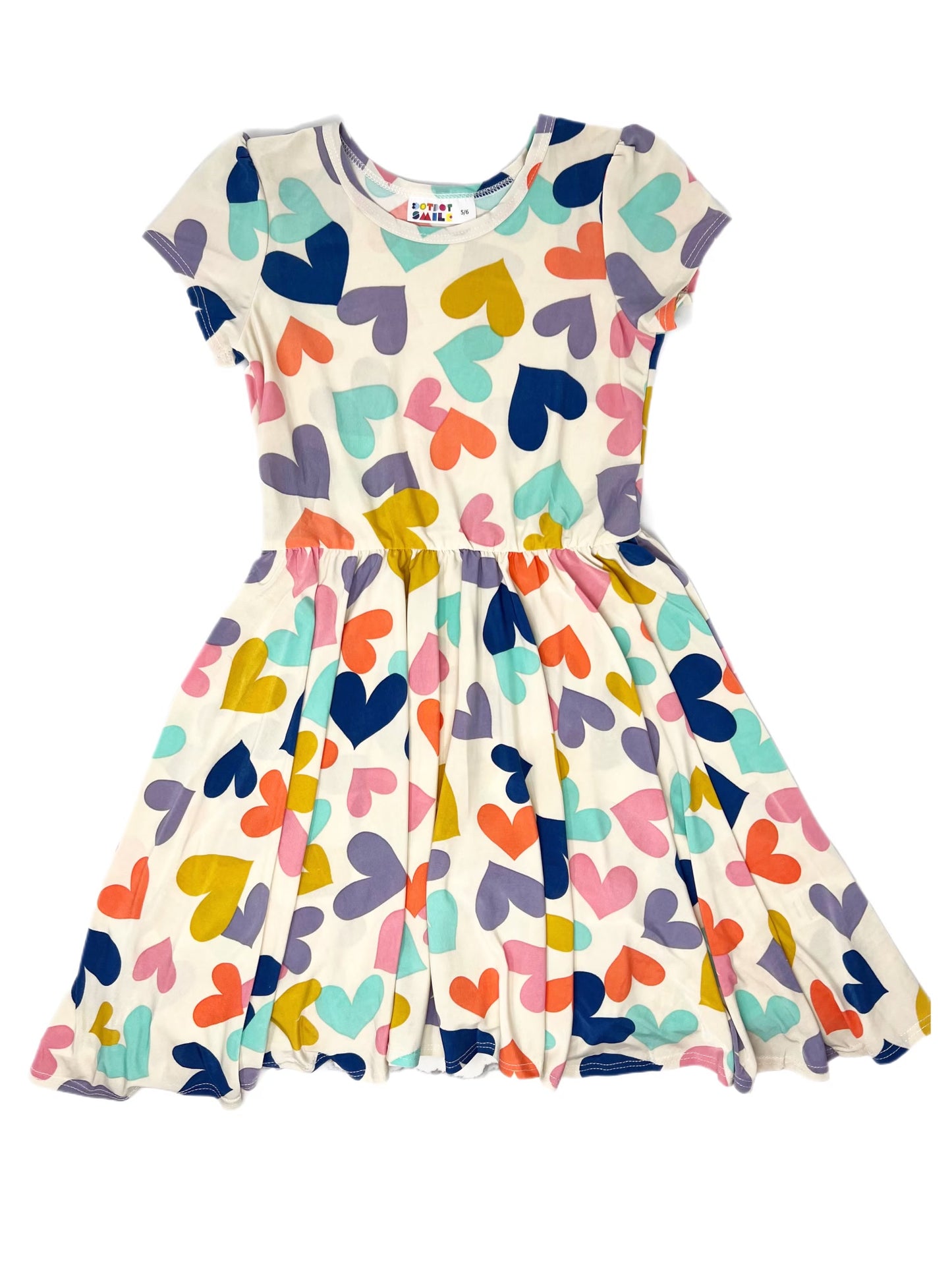 Cheerful Hearts Cap Dress (FINAL SALE)