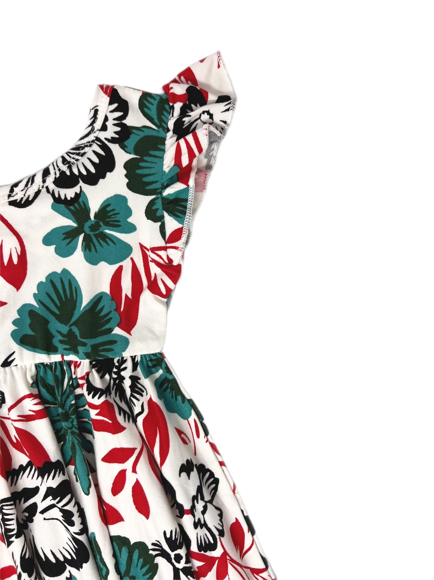 Christmas Floral Fun Empire Dress