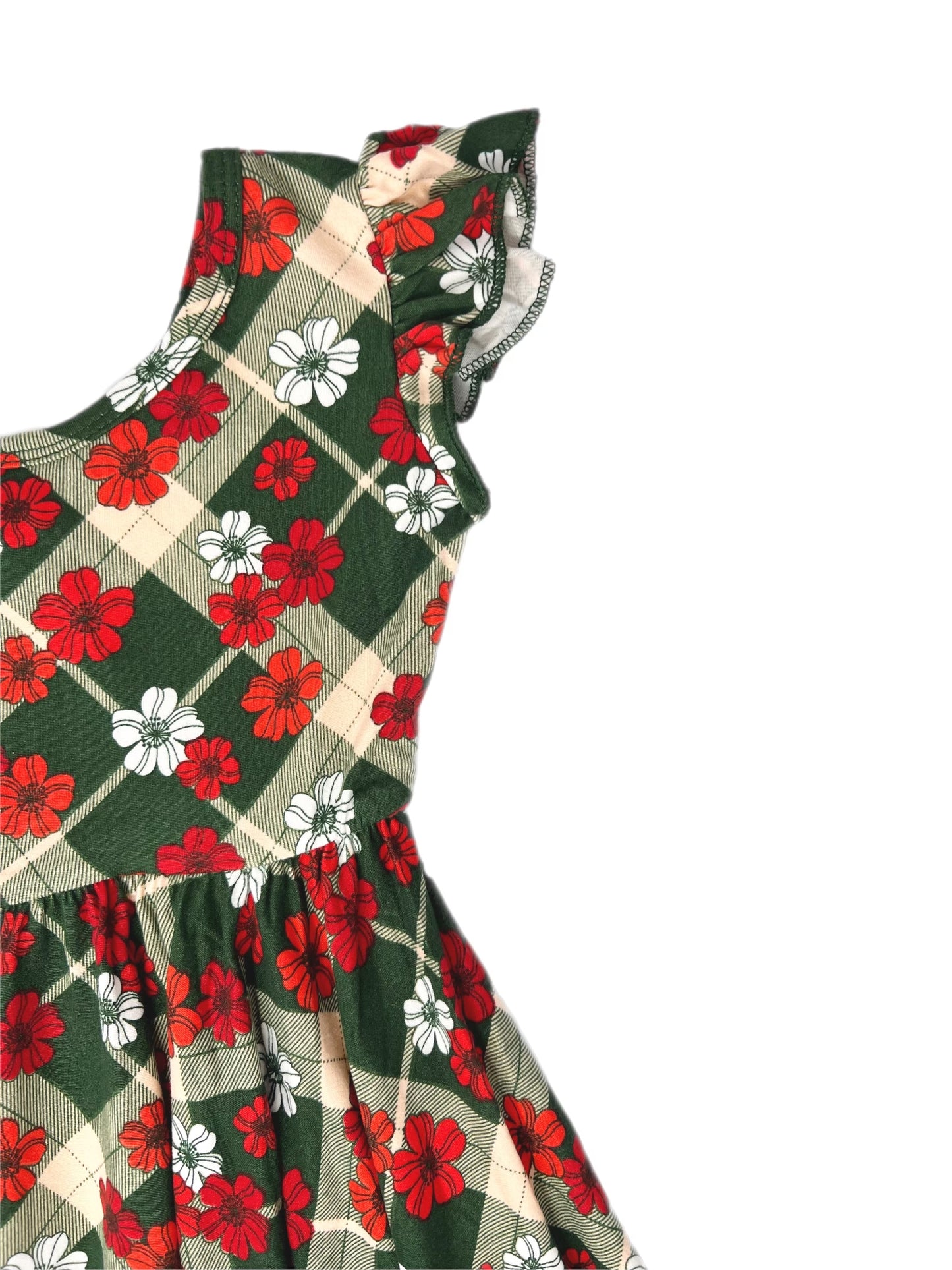Festive Floral Empire Dress