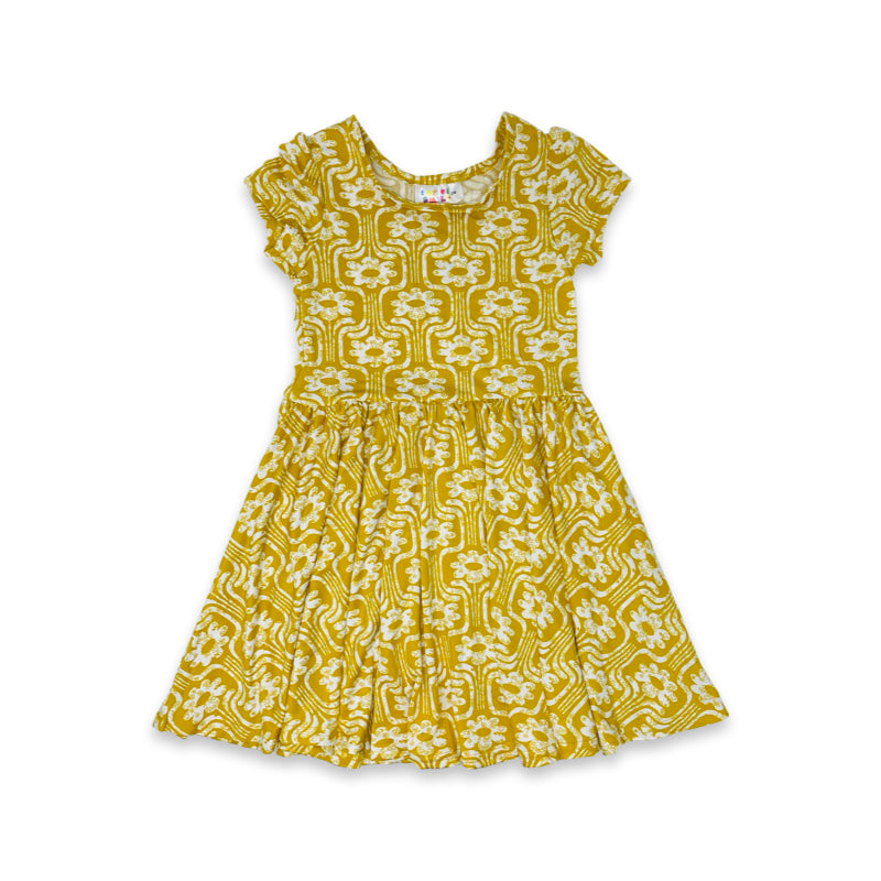 Vintage Floral Cap Dress