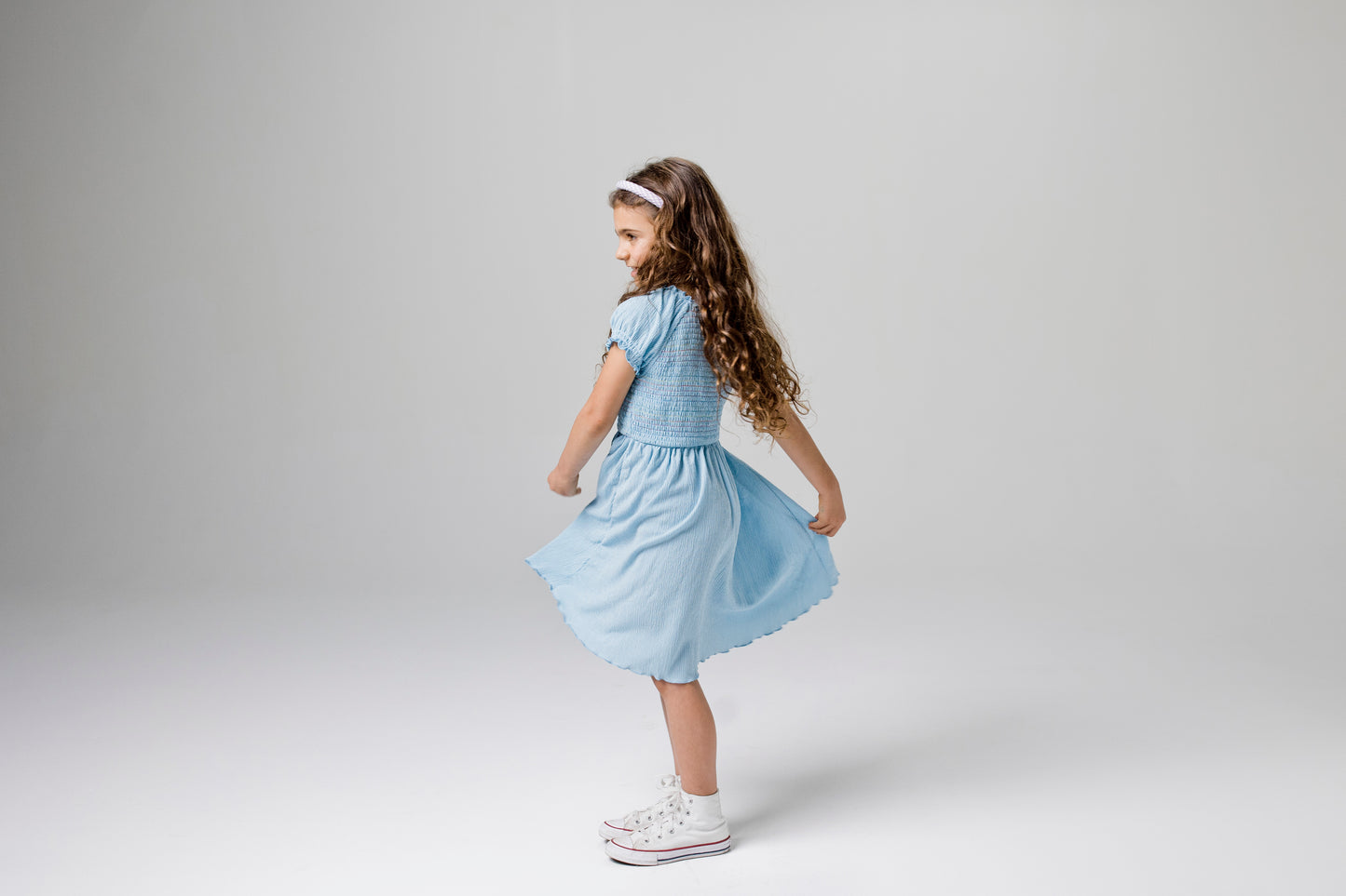 Sky Breeze Smock Dress
