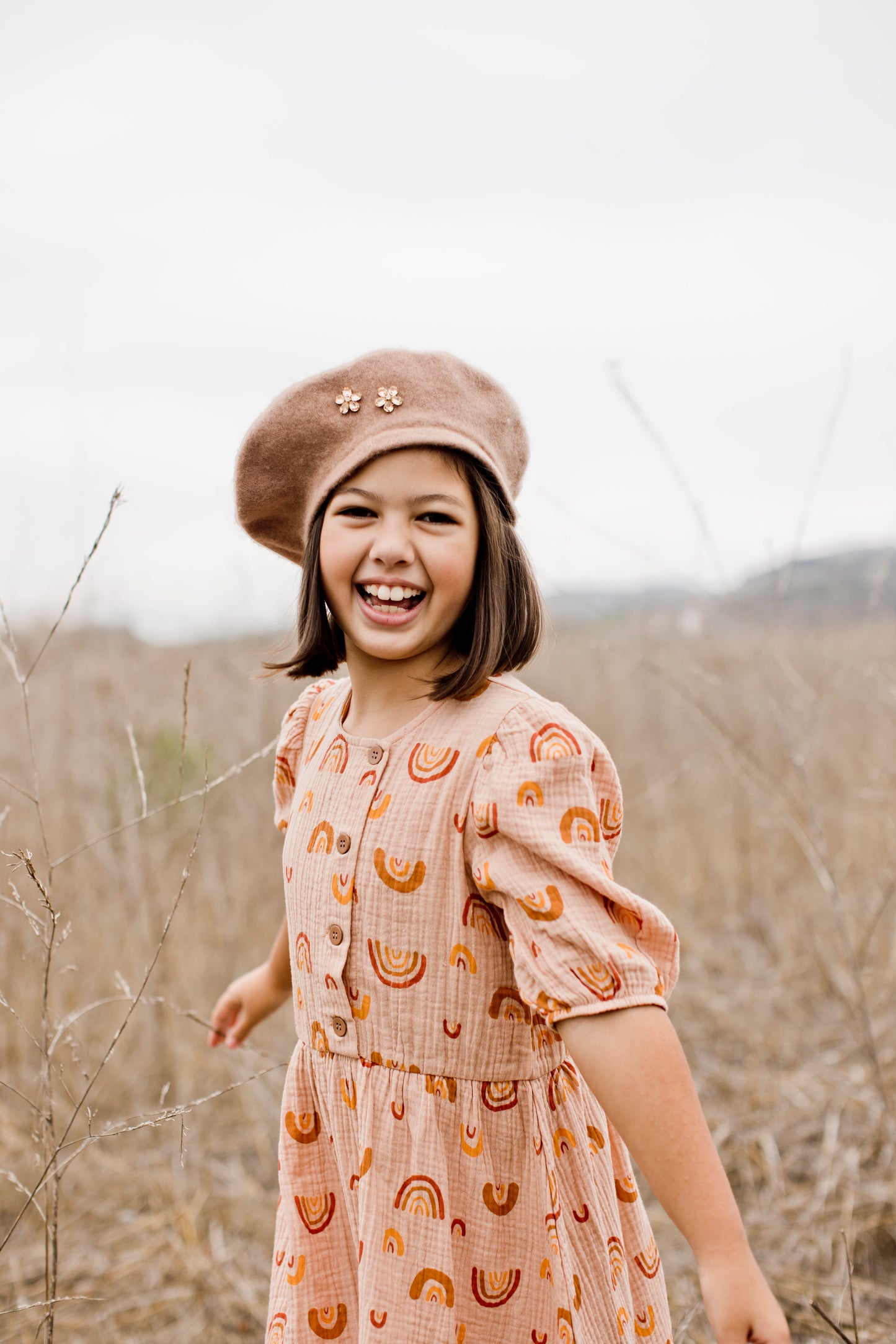 Rainbow Button Dress