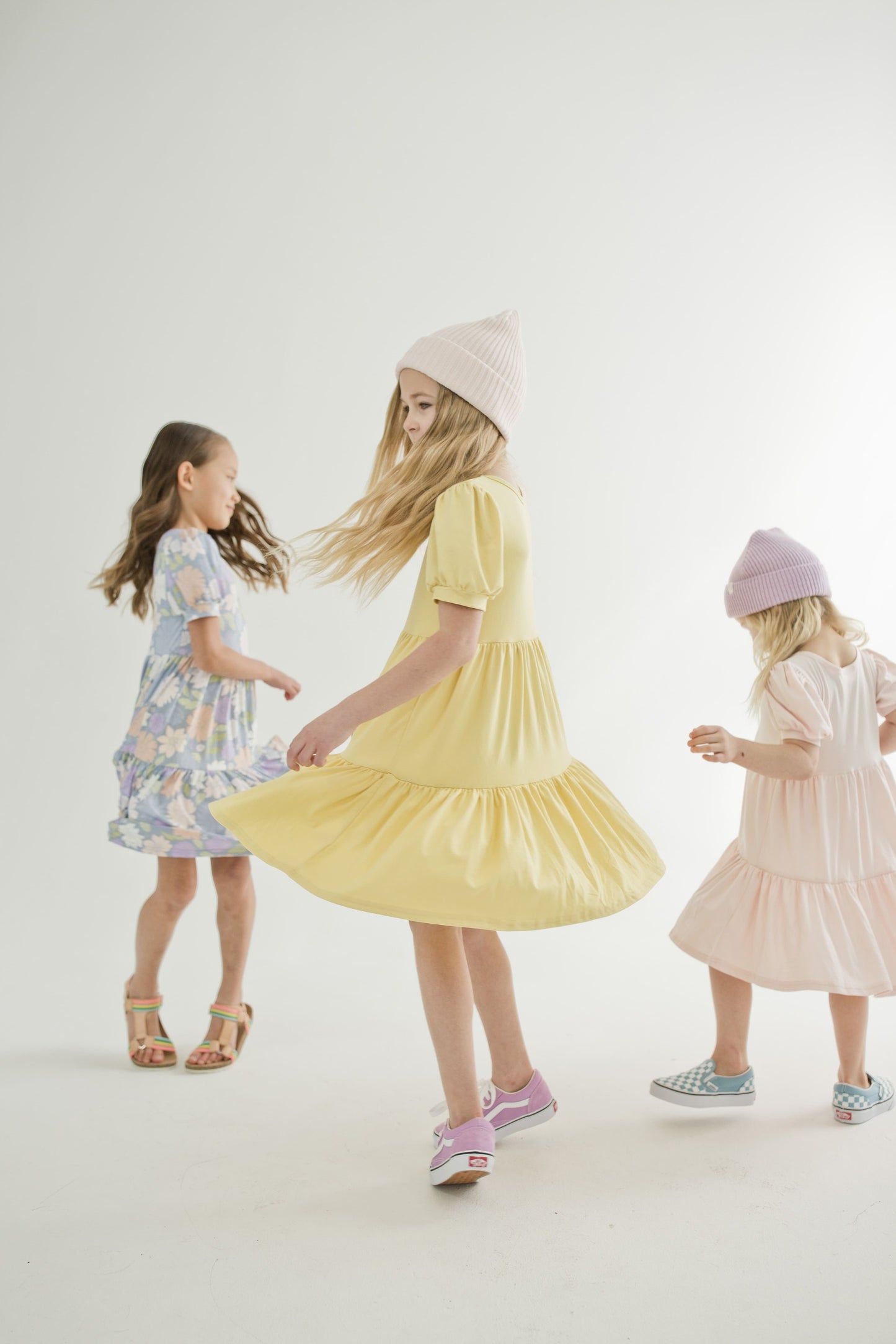 Orange Swirl Tie Dye Tier Dress