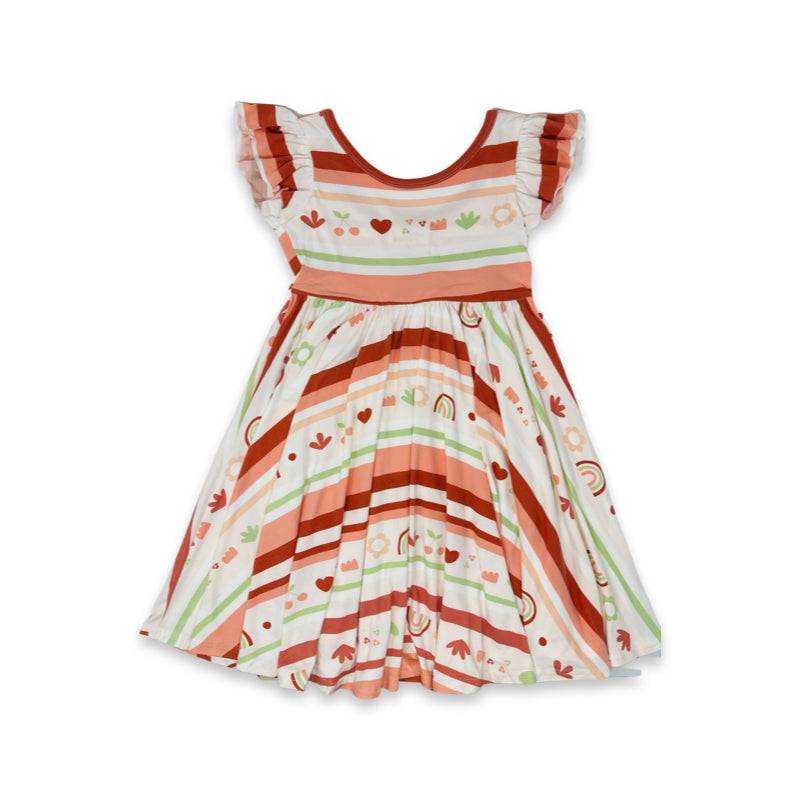 Stripes of Rainbows Empire Dress
