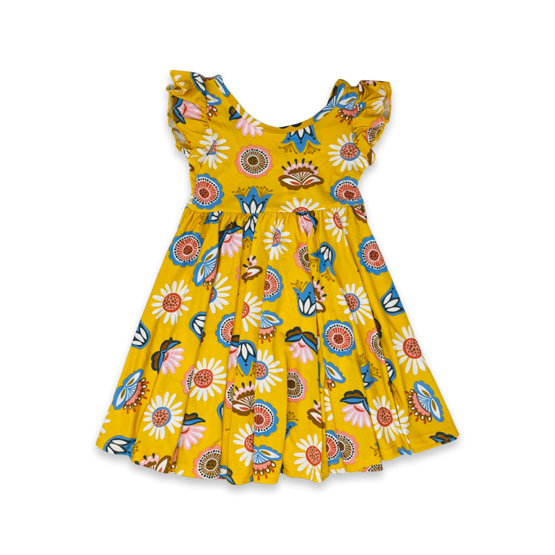 Lotus Floral Empire Dress