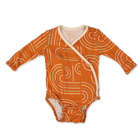 Falling for Rainbows Auburn Wrap Bodysuit