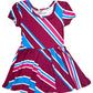 Berry Streak Cap Dress