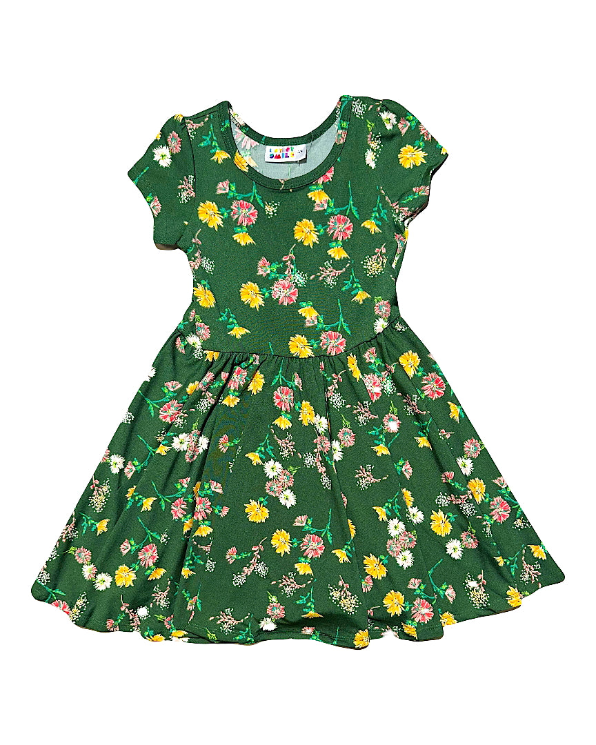 Emerald Meadow Cap Dress