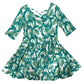 Tropical Palms Ballerina Dress