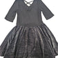 Black Silver CAP DRESS