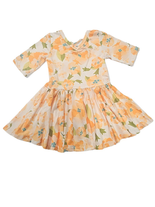 Light Yellow Flowers Ballerina Dress