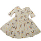 White Happy Clouds Ballerina Dress