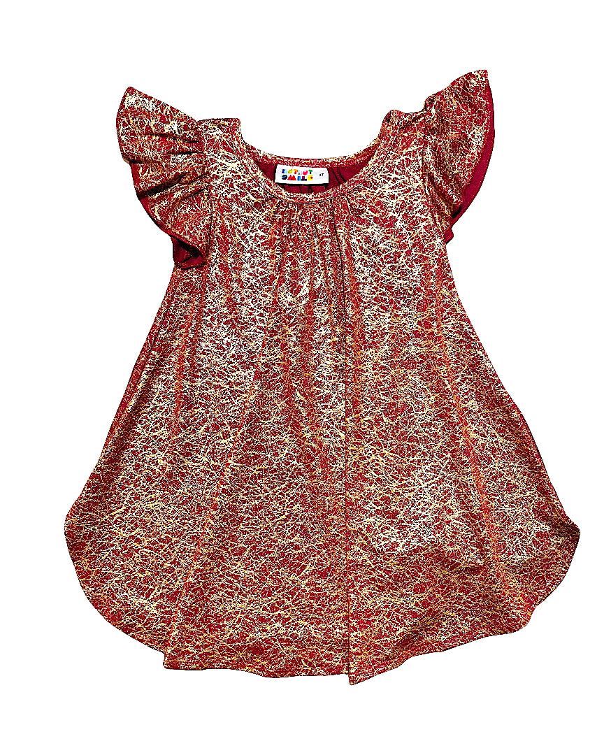 Ruby & Gold Swing Dress | DotDotSmile Ruby & Gold Swing Dress | DotDotSmile