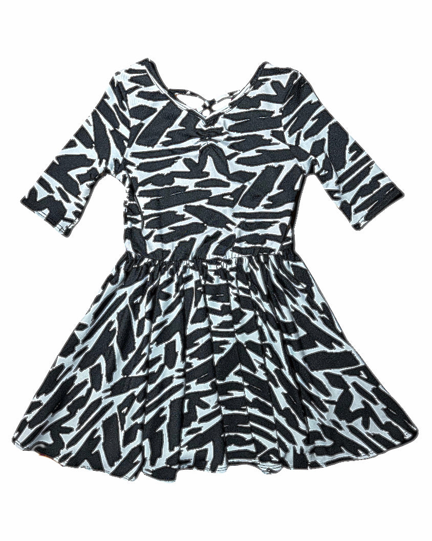 Zebra Striped Ballerina Dress