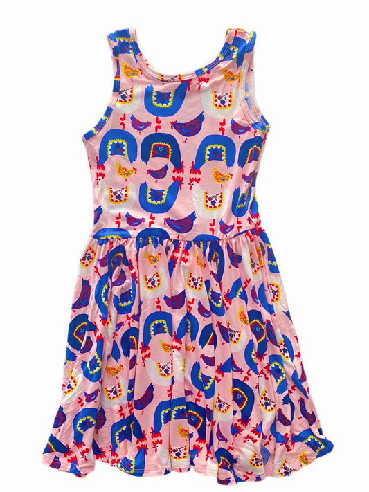 Pink Rooster EMPIRE DRESS 🐓