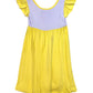 Lavender and Yellow Empire Dress