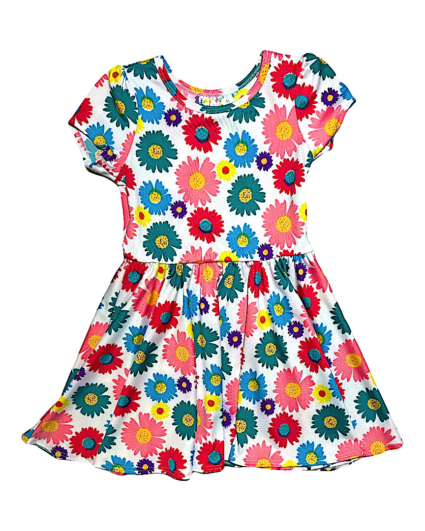 Sunny Blossoms Cap Dress