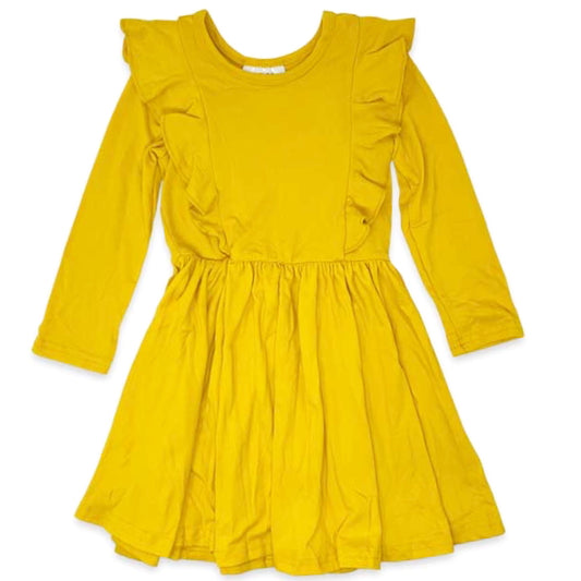 Spicy Mustard Ruffle Dress