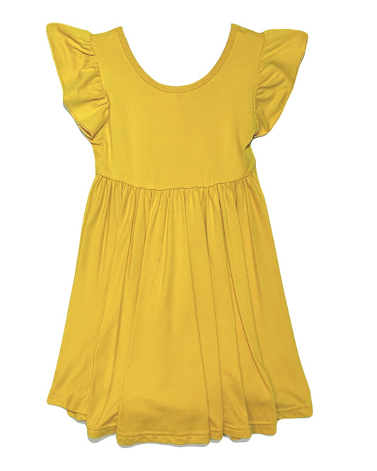 Spicy Mustard Empire Dress