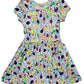 Colorful Pineapple Cap Dress