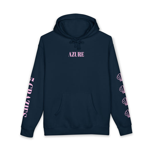Azure Surfboard Hoodie — Pink Shell Surf Design