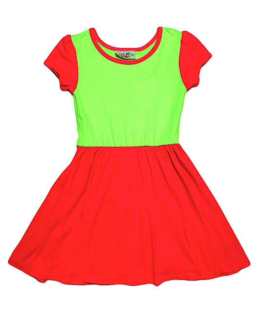 Sour Green Apple Cap Dress