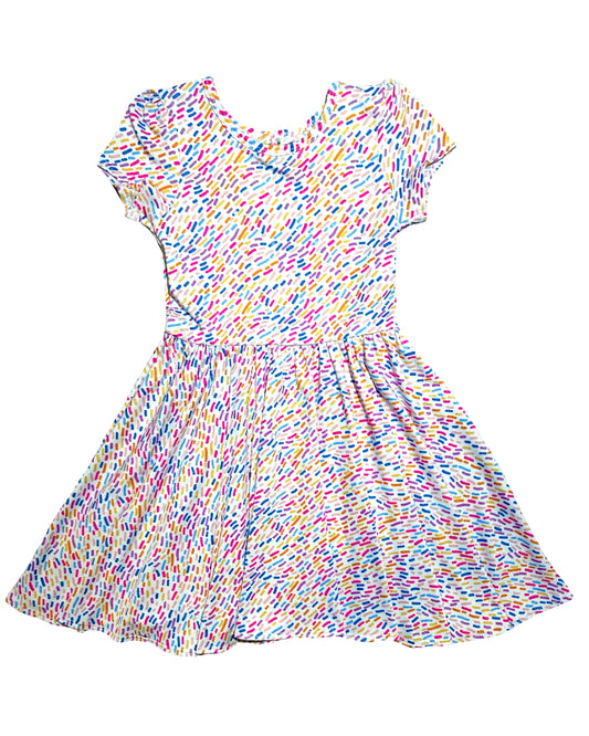 Birthday Cake Sprinkles Cap Dress