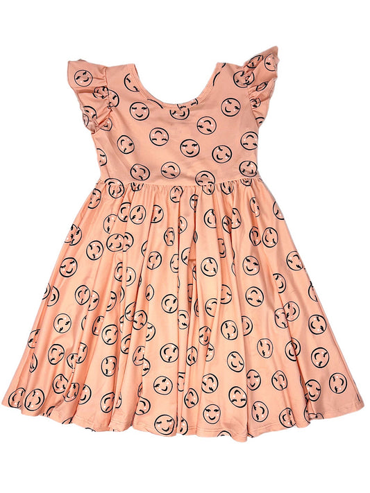 Happy Face Emoji Empire Dress