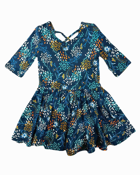 Blue Floral Ballerina Dress