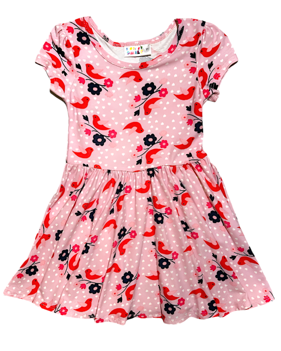 Lovebirds & Blossoms Cap Dress