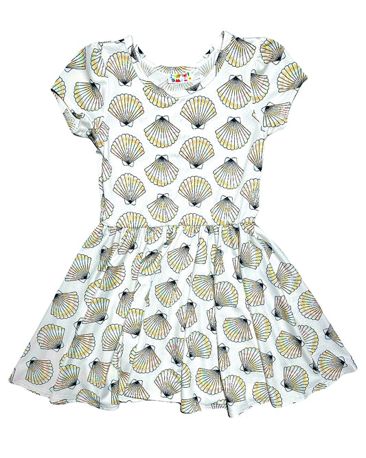 Shiny Seashells Cap Dress