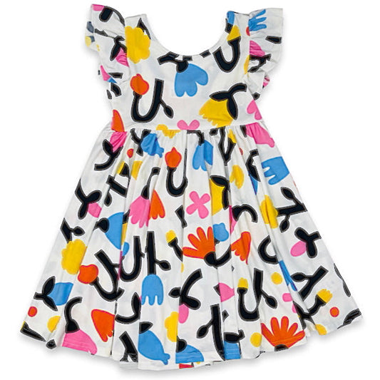 Colorful Tulips Empire Dress