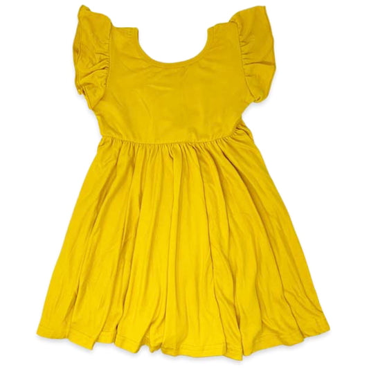 Spicy Mustard Empire Dress