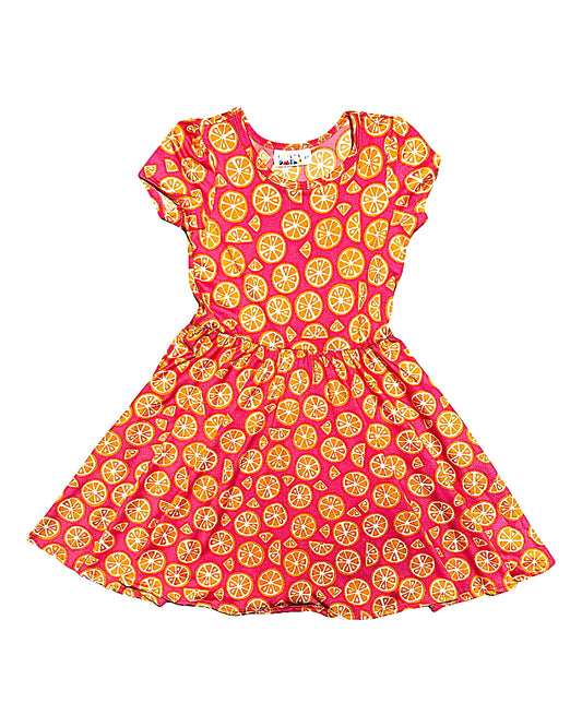 Sweet Tangerine Cap Dress