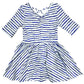 Ink Stripes Ballerina Dress