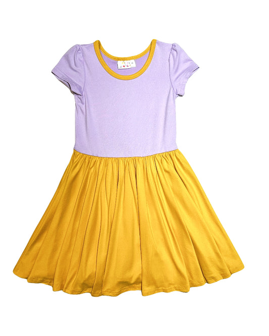 Honey Lavender Cap Dress