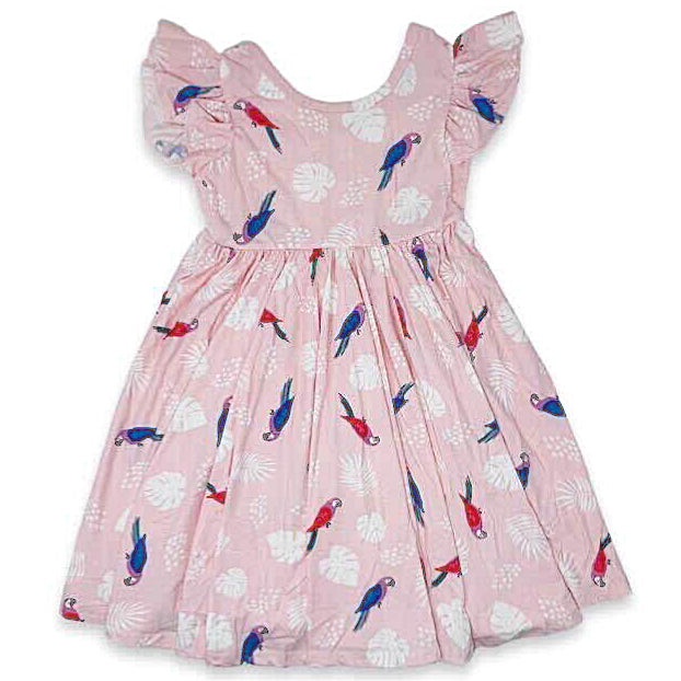 Pink Parrot Empire Dress