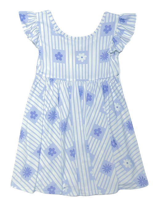 Lavender Daisies Empire Dress